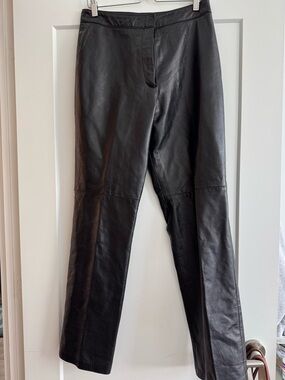 Danier 100% leather high rise pants